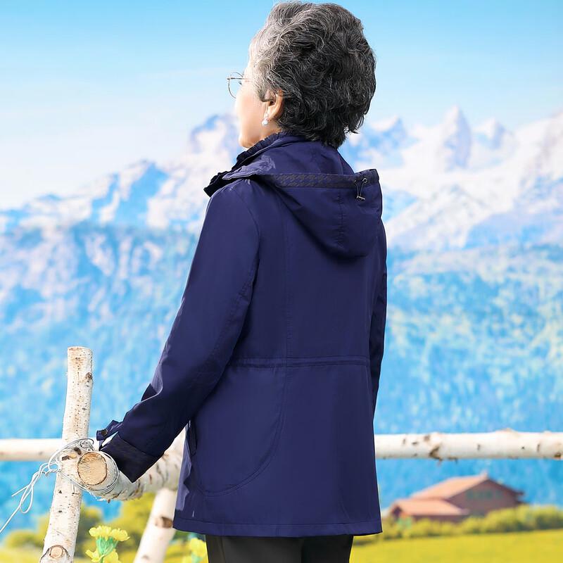 SIFONE Women's Casual Hooded Zipper Trench Coat