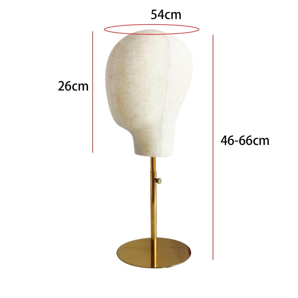 Manikin Head Display Stand, Adjustable Height Model for Headwear Glasses Home