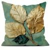Nordic Leaf Print Pattern Home Decor Pillowcase Bedroom Living Room Sofa Decoration Polyester Cushion Cover With Zipper