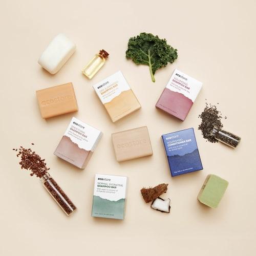 ecostore Shampoo Bar Smooth & Moist Solid Shampoo Non-Silicon Non-Silicone Shampoo Moist Smooth Plant-derived Apple, Jasmine, Vanilla scent