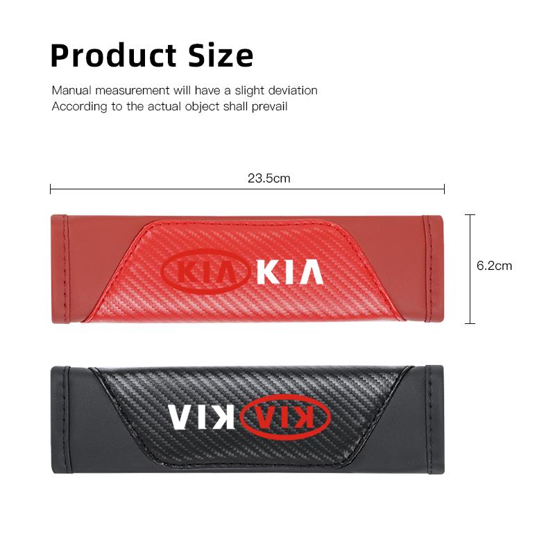 2pcs Car Seat Belt Cover Leather Shoulder Pad Accessories For Kia KN GT-Line Sportage Ceed Rio Picanto Sorento Soul Cerato Venga NH8