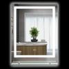 LED Bathroom Mirror with Lights and Shelf, Illuminated Makeup Mirror, Vanity Mirror with 3 Colour, Smart Touch, Anti-Fog