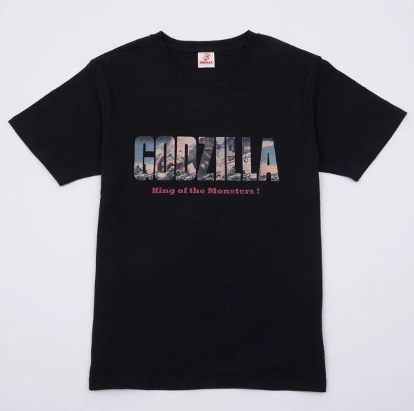 DischargeDyed Logo TShirt Ocean AppearanceBlack Toho Godzilla Store Japan M