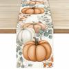 Thanksgiving Pumpkins Autumn Leaf Polyester Table Runners Wedding Decoration Durable Kitchen Dining Table Runners Party Supplies