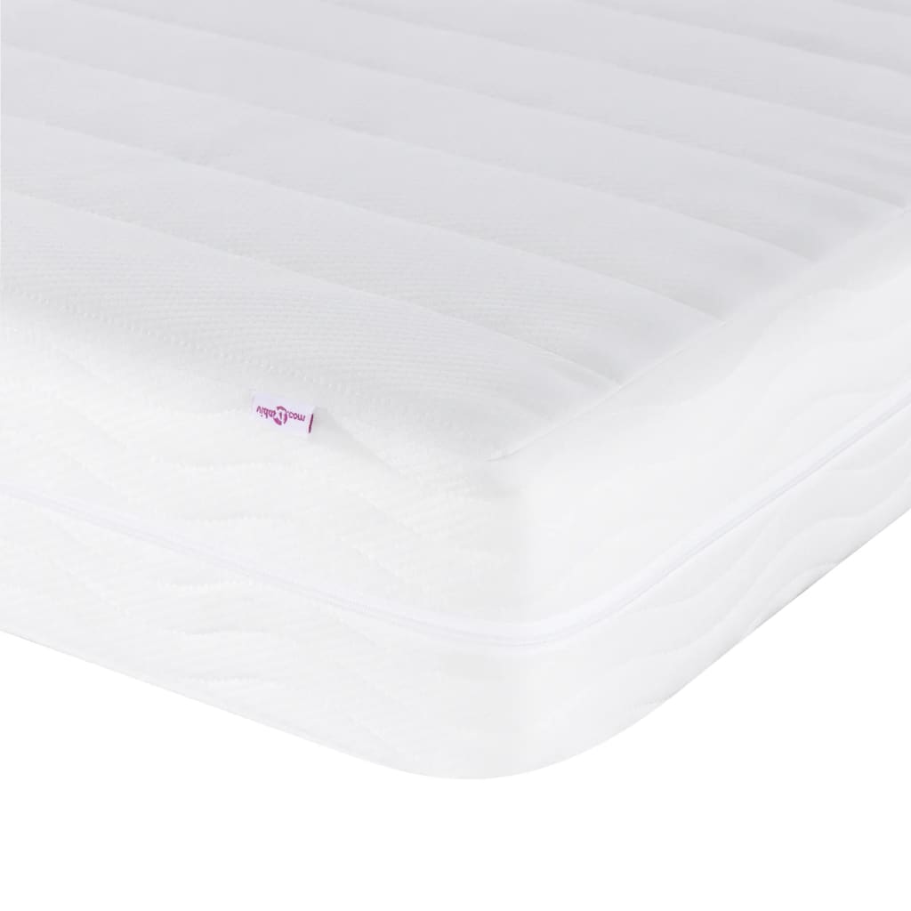 Bed with Mattress  Hvar  Dark Grey 90 x 200 cm Fabric