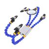 Soldering Helping Hand 4 Flexible Clamps and Magnifying Glass with Aluminum Alloy Base for Electronic Repair Industrial