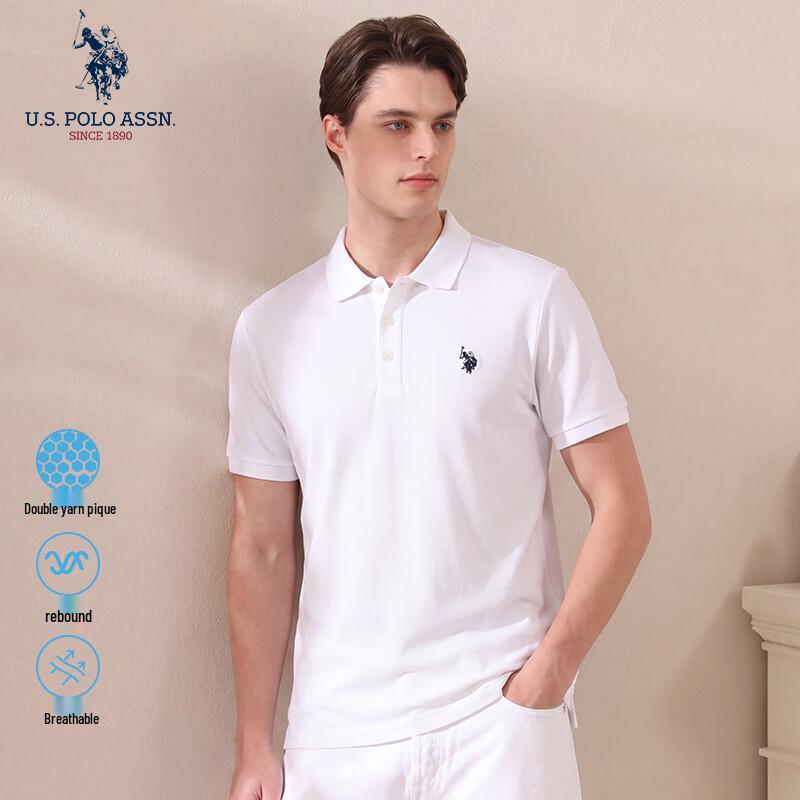 U.S. POLO ASSN. Men s Short Sleeve Polo Shirt M белый