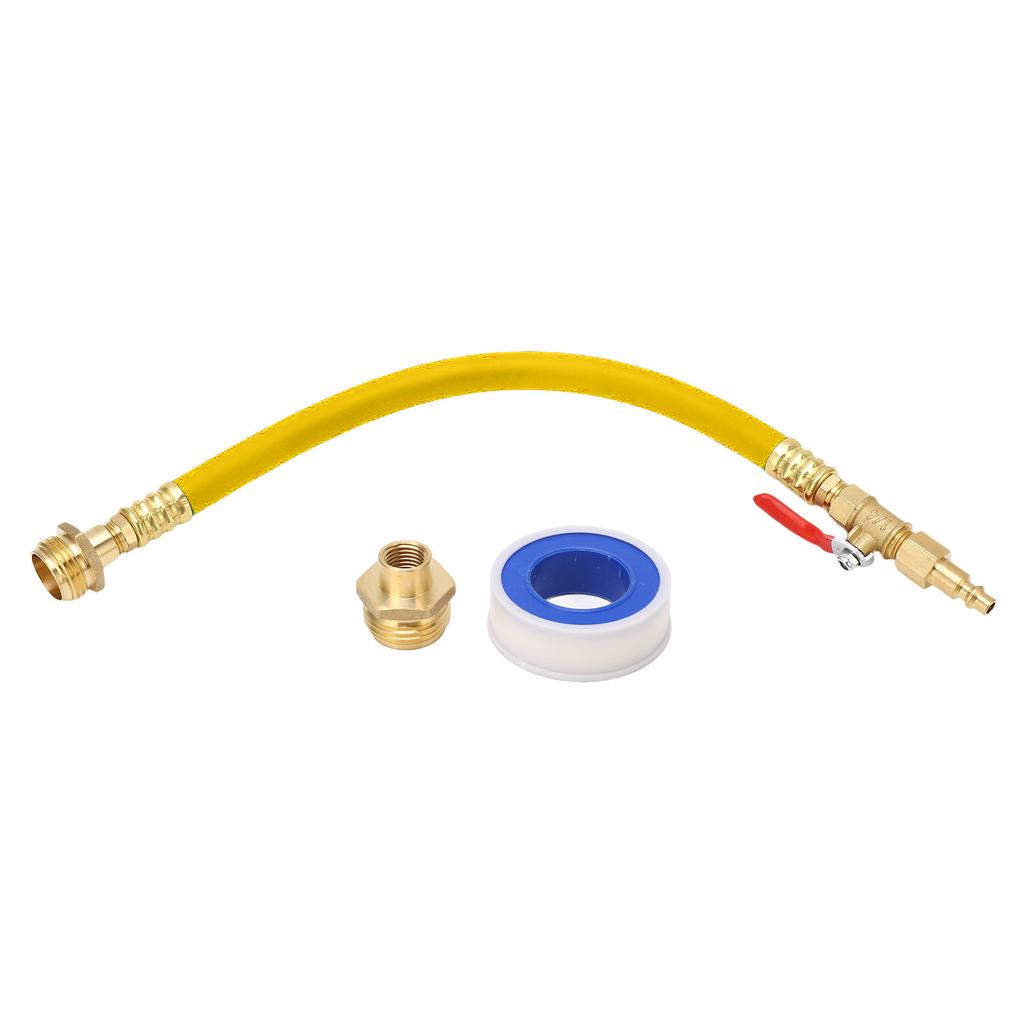 RV Winterizing Kit with Quick Connect Plug and Shut Off Valve Air Compressor Adapter for RV Boat Camper Sprinkler