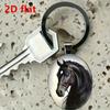 Stylish Black Horses Alloy Keychain