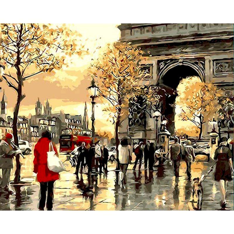 

GATYZTORY Frame Diy Painting By Numbers Kit Street Scenery Drawing By Numbers For Adults Pictures By Numbers Figures On Canvas 20x30cm No Frame
