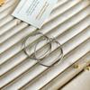 Exaggerated Large Plain Circle Hoop Earrings Fashion Jewelry For Women