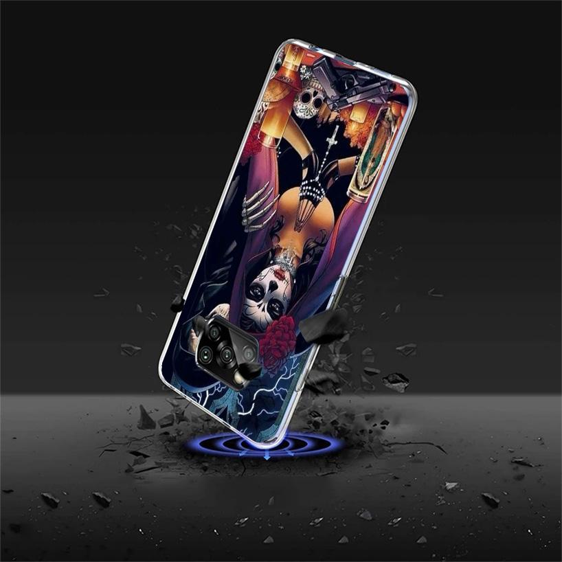 Catrina Beautiful Rose Girl Skull Phone Case For Xiaomi Poco X7 X6 X5 Pro F7 Ultra Redmi 15C 15 13C 13 12C 12 10 10A 10C 9 9A 9C