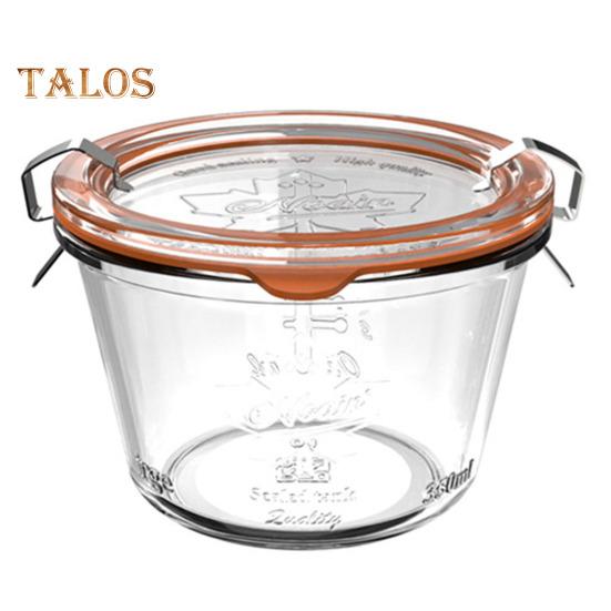 350/800ml Glass Food Storage Jar with Lid Sugar Tea Sealed Container Stackable High Temperature Resistant Airtight Kitchen Coffee