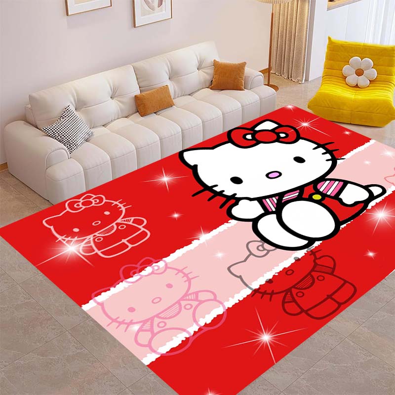 This Brand New Hello Kitty Rug Is Perfect for Home Décor and Can Be Used In Game Rooms, Bedrooms, Living Rooms, and Other Spaces