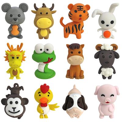 Ranvi Zestaw Duży Zwierzęce Gumki do Ołówka Puzzle Mini Nowość Gumki na Imprezę Klasową i Artykuły Szkolne 24 Sztuki Dzieci, Gumki, Gumki,
