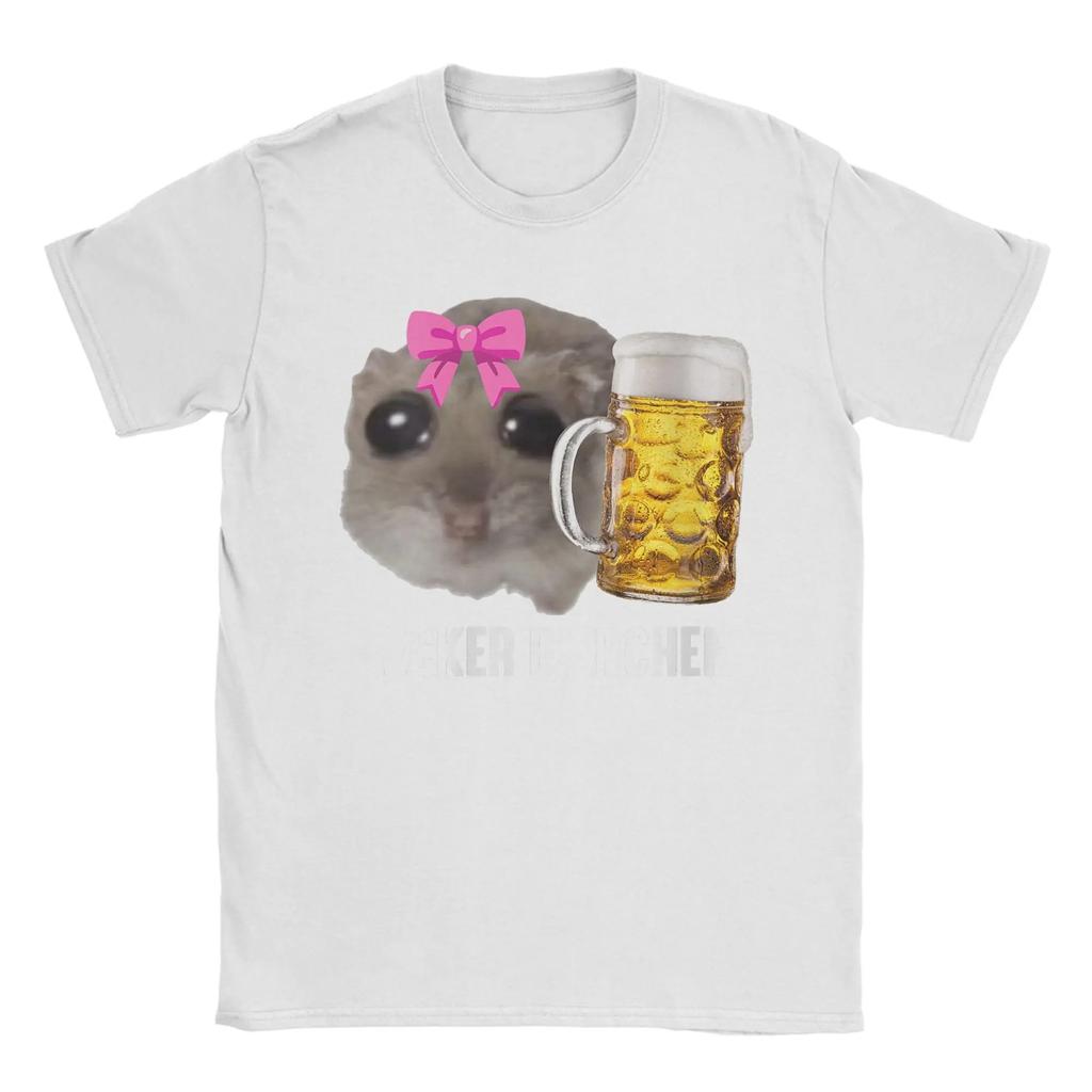 Delicious Beers Sad Hamster T Shirt Lecker Bierchen Vintage Tees Short Sleeve O Neck TShirt Adult Clothing 2026 Men and Women