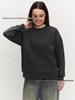 Autumn/Winter Oversized Round Neck Pullover: American Casual Style, Versatile, Comfortable, Solid Color
