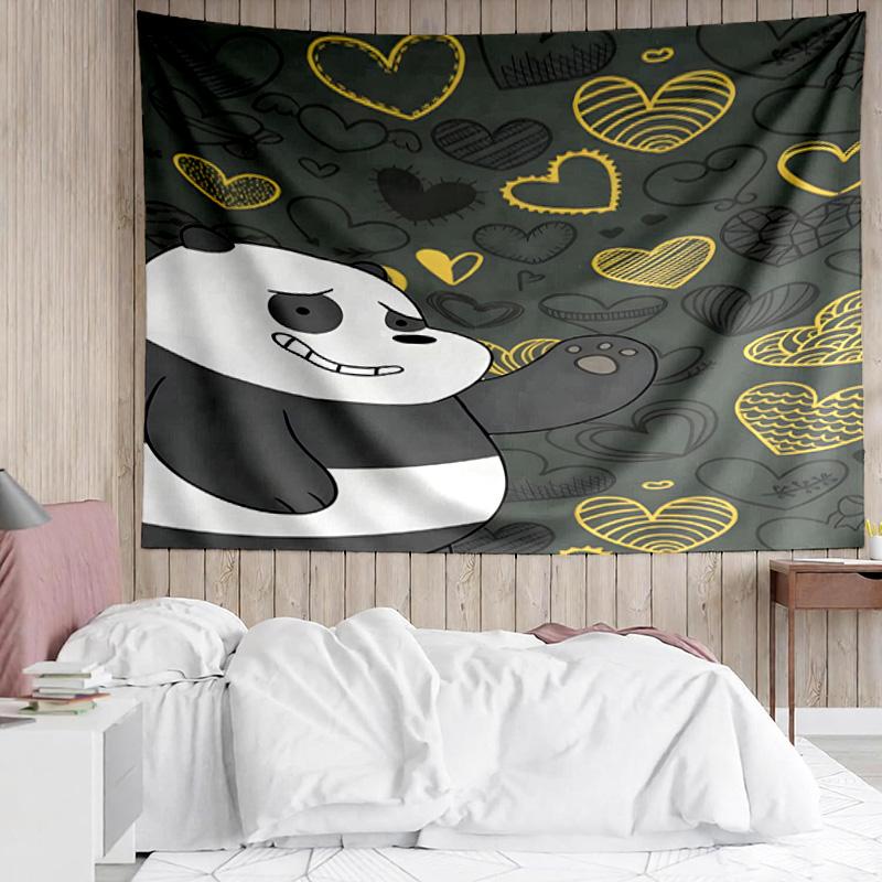 1PC Nightly Friends bears Adventure K-pop music group Tapestry Accessories for Bedroom,Livingroom, dormitory Room Wall Decor Fan Birthday Gifts