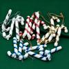 7cm Candy Cane Ornaments - Gold, Silver, Red Plastic Christmas Tree Decorations