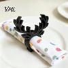 Decorazione Tavola da Pranzo Cucina Anello Portatovaglioli Renna Stampato 3D, Portacaramelle Cervo Decorativo, per Tavola Cena Festiva Decorazioni di Natale,
