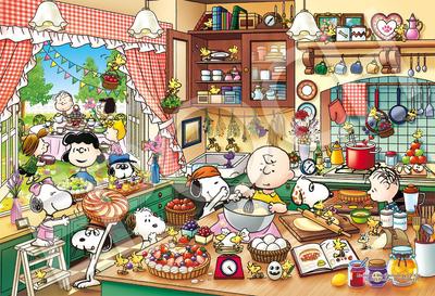 EPOCH Jigsaw PEANUTS Snoopy Country Kitchen Includes and Score Ticket 300-Piece Puzzle, (26x38cm), 28-209s, Glue, Spatula,