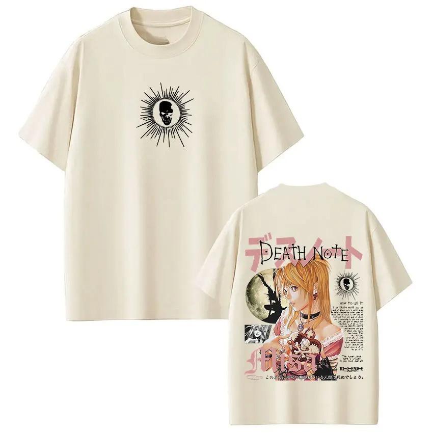 Unisex Women High Quality Shirt Cotton Tee Japanese Anime Death Note Misa T Shirts Fashion Hip Hop Short Sleeve Tshirts Streetwear