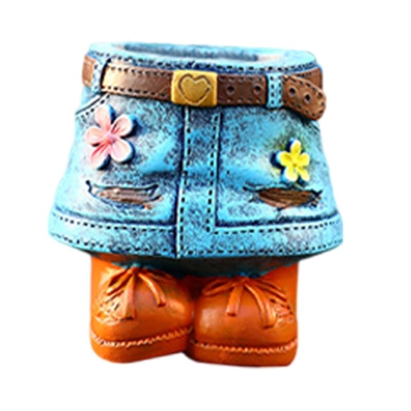 Kruka i harts Dekorativa blomkrukor Figurin För trädgårds- och hemmabruk Suckulent blomkruka Dekoration för inomhus utomhus