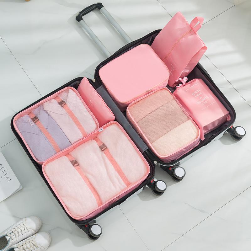 8-6 Pcs Travel Storage Bag Set, Clothing Organizer Packing Bags Suitcase Luggage Organizer Pouches
