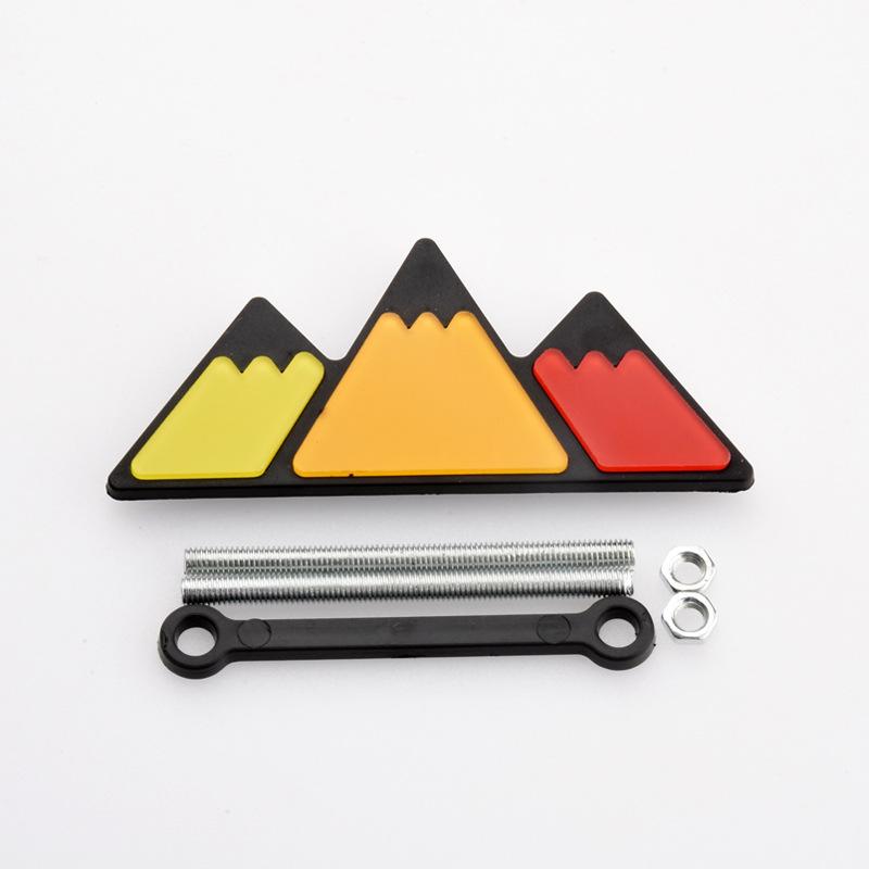 Tri-Color 3 Front Hood Grille Badge Decal Sticker Emblem Car Accessories for Toyota RAV4 FJ Cruiser Tacoma TRD 4Runner