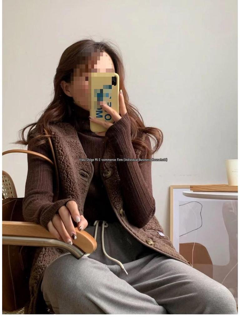 Women's 2023 Autumn/Winter Faux Fur Sleeveless Jacket - Korean Style Loose Fit Trend