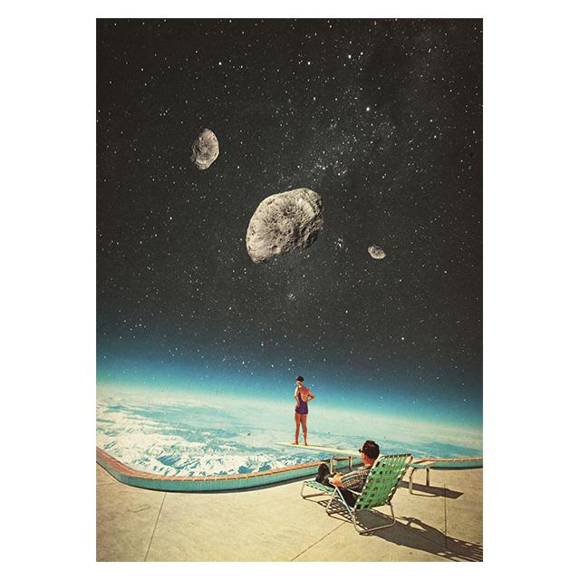 Science Fiction Space Collage Romantic City Prints Poster Canvas Painting Modern Wall Art Picture Living Room Bedroom Home Decor