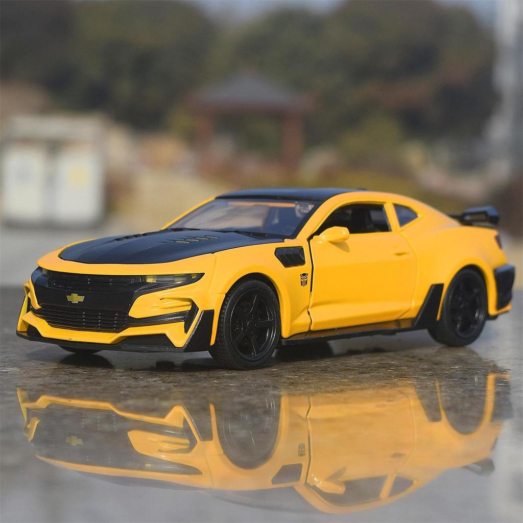 Chevrolet Camaro Supercar Simulation Diecast & Toy Vehicles Sounds & Light Pull Back Car 1:32 Alloy Model Gifts For Children