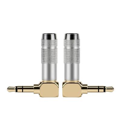 Right Angle Audio Jacks 3.5mm 3/4 Poles Headphone Adapter  for Headphones/Phone/PC/Laptop
