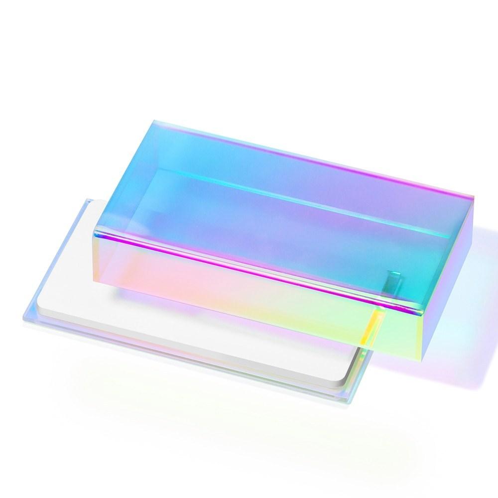 Colorful Acrylic False Eyelash Holder Pallet Storage Cloud Shape Eyelash Holder Eyelash Extensions with Scale 1, 1 Piece