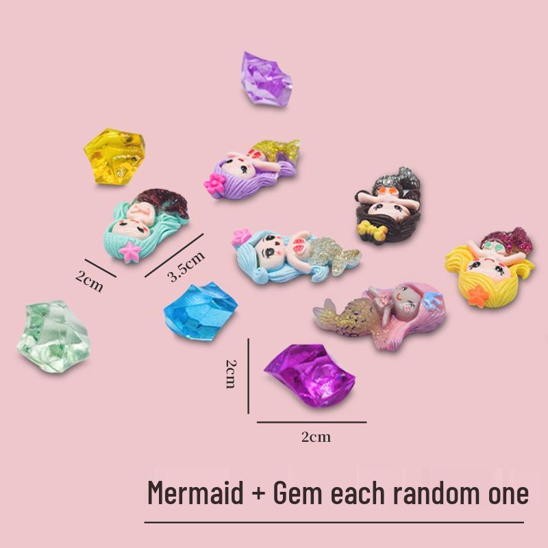 Edelsteinentdeckung DIY Ausgrabungsspielzeug: Pädagogische Überraschungsbox für Kinder mit Kristall-Edelstein- und Meerjungfrauen-Themen