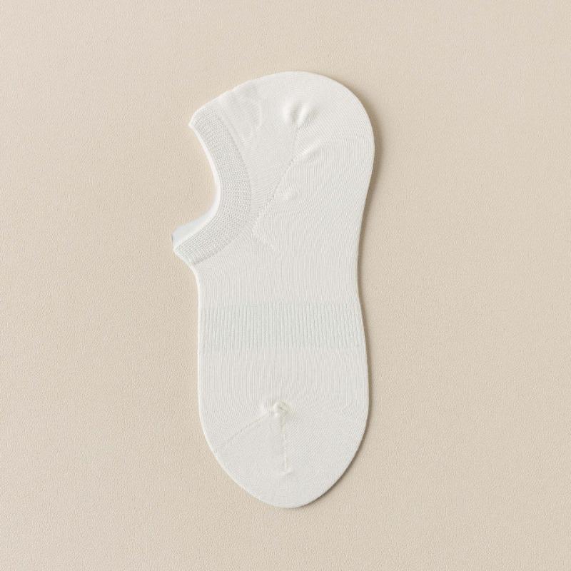 5 Pairs of Women's Summer Thin Cotton Non Slip Absorbent Breathable Invisible Shallow Mouth Sports Socks