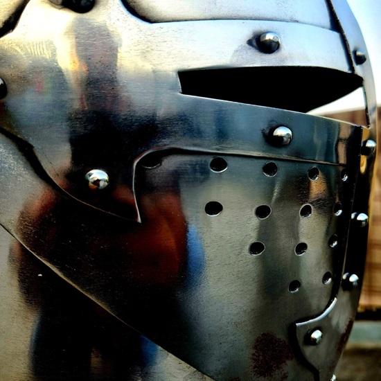 Crusader Knight Armor Helmet Medieval Templar Helmet Iconic Crusader Style Cosplay, LARP, Halloween Costume Best gift for Love Once.