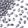 50pcs/lot 6x8mm Multicolor Oval Crystal Beads Faceted Loose Spacer Glass Rice Beads For DIY Charm Bracelet Earrings Accessories