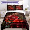 Conjunto de Roupa de Cama Cristiano Ronaldo Respirável Capa de Edredom com Fronhas Roupa de Cama Decorativa para Quarto Decoração de Casa Presente de Aniversário