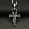 Titanium Steel Necklace Ancient Egyptian Anka Cross Pendant Necklace Men's Hip Hop Personality Tide Sweater Chain