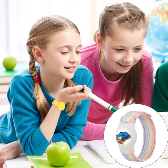 Brățară Tracker pentru Copii Husă Protectoare Rezistentă la Uzură Impermeabilă Instalare Simplă Ajustabilă Anti-Pierdere Bandă Ceas pentru AirTag