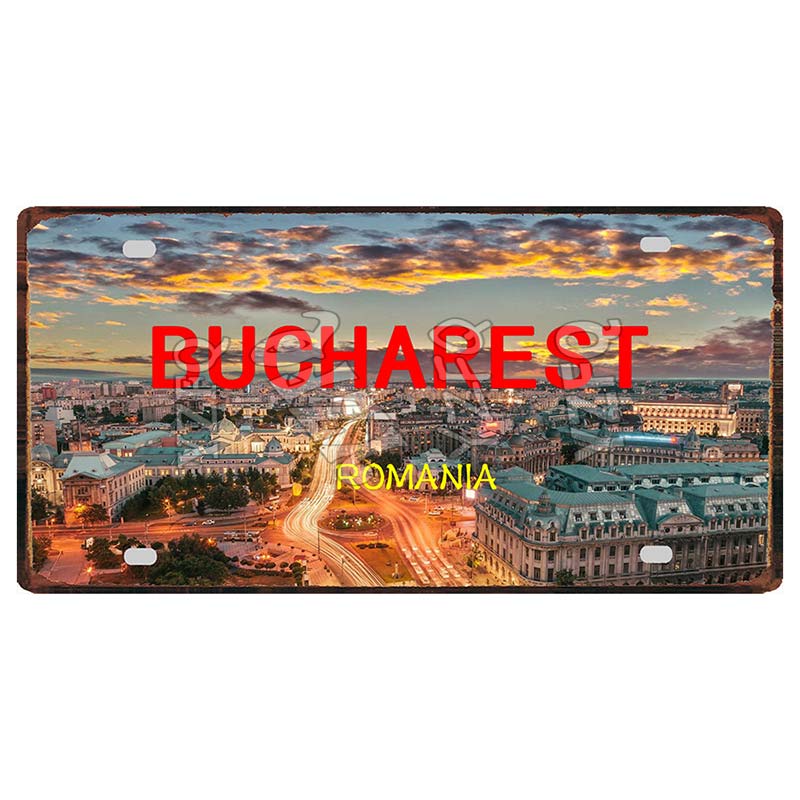 YZFQ30X15CM Bonn Rotterdam Manchester City Retro Tin Metal Sign Travel Souvenir Wall Pub Shop Home Garage  Art Decor  DC-1297B