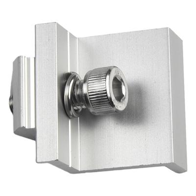Reliable Solar Panel Rail Bracket Mounting End Clamp  Made of Aluminum for Superior Performance  Includes Screws and Nuts