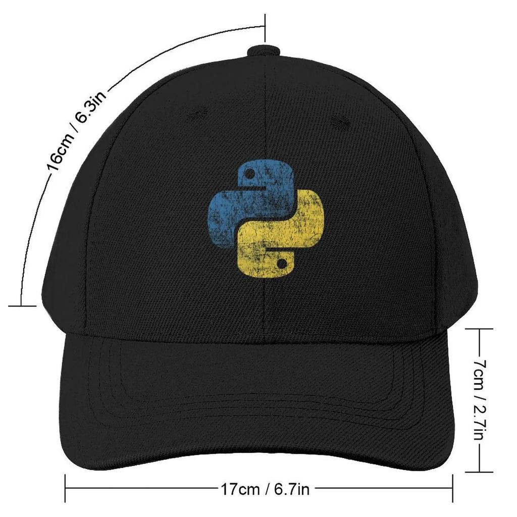 Python Logo - Programmiersprache Baseballkappe Gollff Hut Schaumparty Hut Designerhut Unisex Kappen Damen