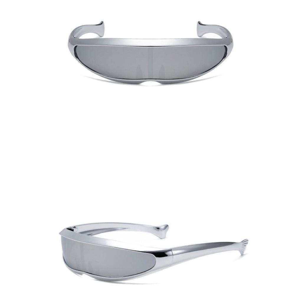 Futuristic Blocking Sunglasses Electroplated Steampunk Sunglasses Fashion Women Eyeglass Men