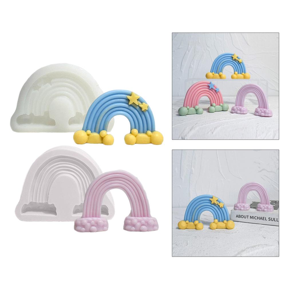 Silicone Candle Molds Rainbow Bridge Shaped Silicone Clay Moulds Resin Casting Mold Silicone Material Home Decorations