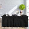 Solid Color Table Skirt Soft Table Cover Party Supplies Elastic Table Cloth  Wedding