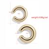 Minimalist Metal Simple C Shape Clip On Earrings for Women Men Without Piercing Geometric Ear Cuff Earclips Jewelry Gifts