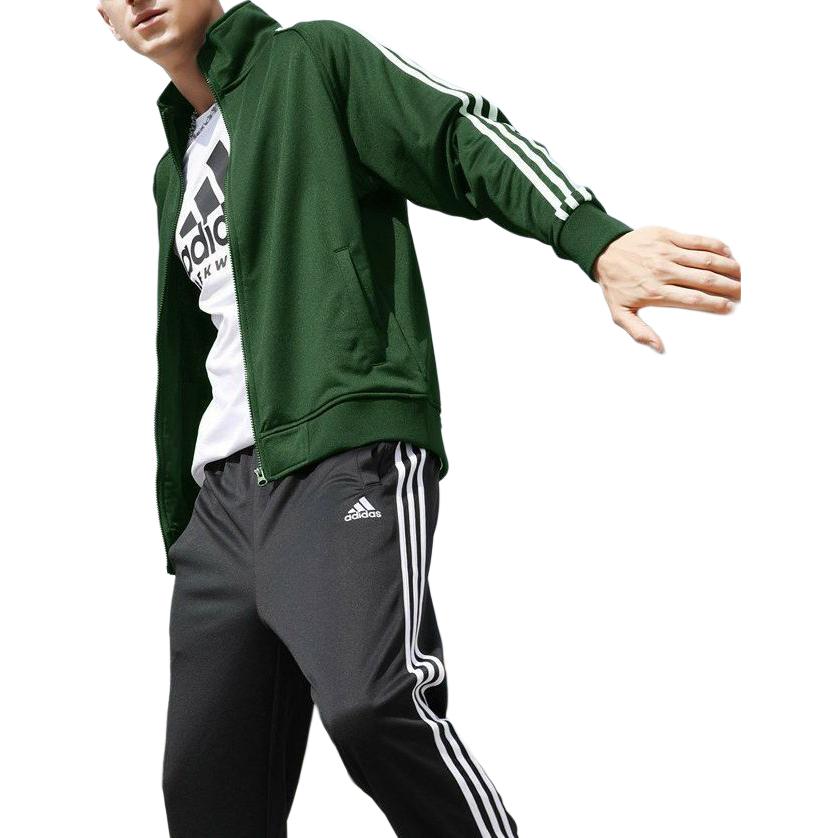 adidas Logo Lässige Sportmode Vielseitige Retro Stehkragenjacke Herrenjacke Dunkelgrün TR30JR-DGNW
