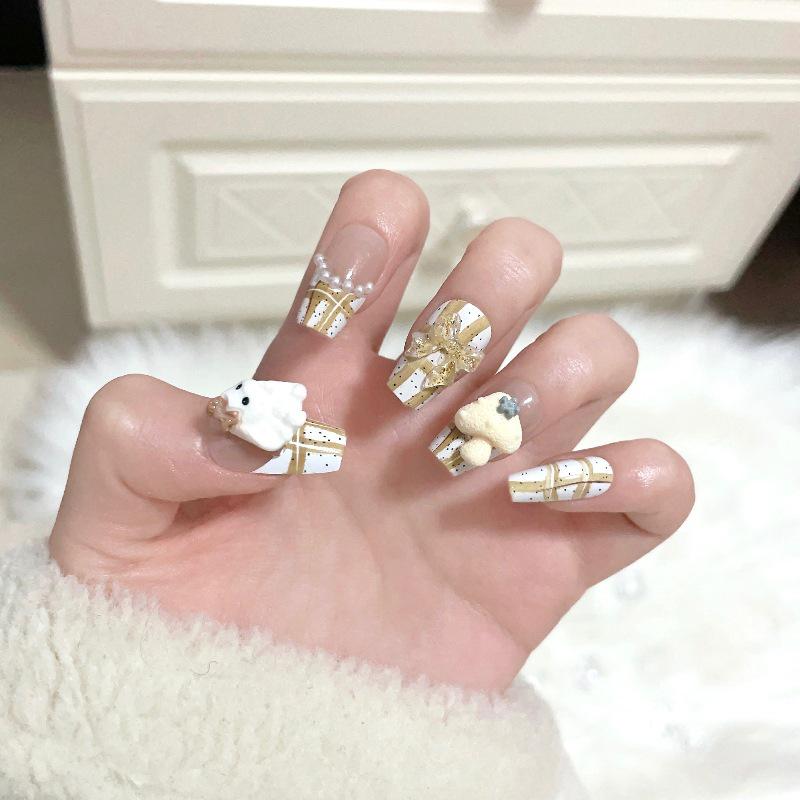 Luxurious Handmade Translucent Nail Tips for Autumn/Winter – Soft Texture, High-Class Feel